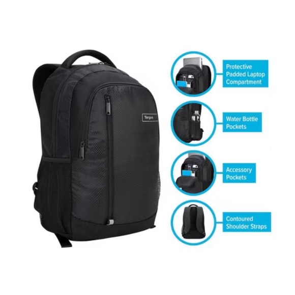 Targus 15.6" Sport Backpack, Black - Picture 5 of 10